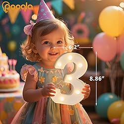Pooqla Colorful Light Up Numbers, 35 Colors LED