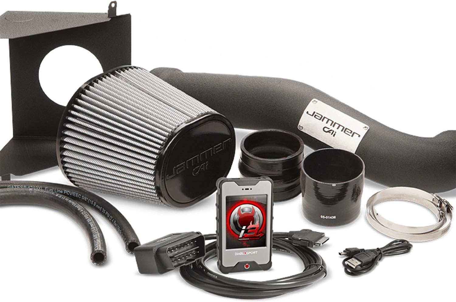 DiabloSport 8321-R11 Reaper Stage 1 Performance Kit Combo Kit Incl. inTune i3 Programmer And Jammer High-Flow Cold Air Intake Reaper Stage 1 Performance Kit