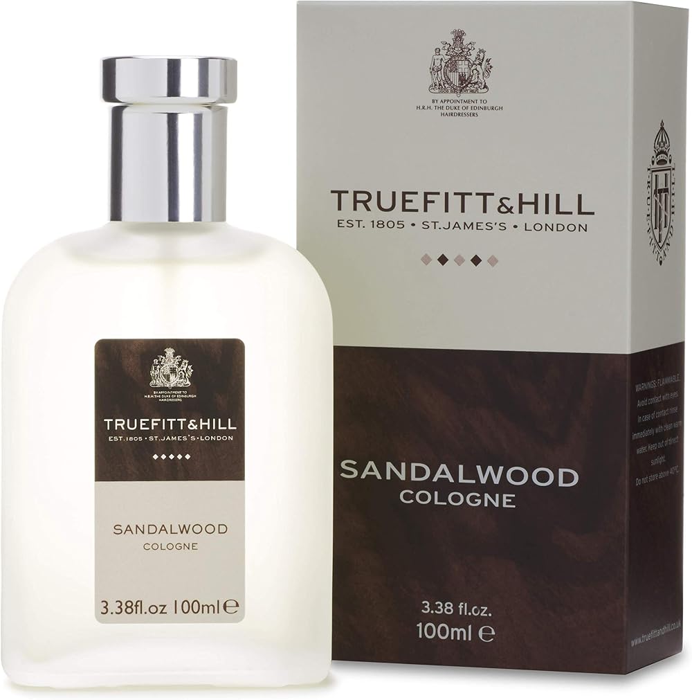 Truefitt & Hill Sandalwood Cologne 100ml Men's Eau de Toilette Luxury Fragrance