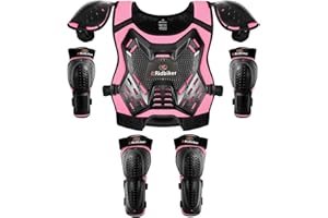 RIDBIKER Kids Dirt Bike Gear Armor Vest Suit, Motorcycle Chest Protector with Knee Elbow Pads, Youth Riding Protective Gear for Motocross Cycling Skating Ski Off-Road