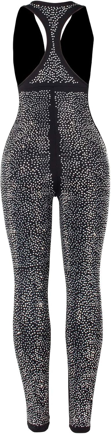 white rhinestone jumpsuit