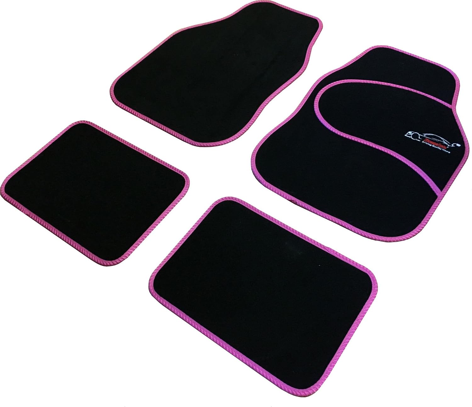 Xtremeauto Car Mats Universal 4PC Set, Sporty Carpet Car Floor Mats, Embroidered Front & Rear Universal Mat - Image 3