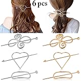 Women Hairpins, Fascigirl 6 PCS Assorted Creative Alloy Geometric Dainty Hair Ba