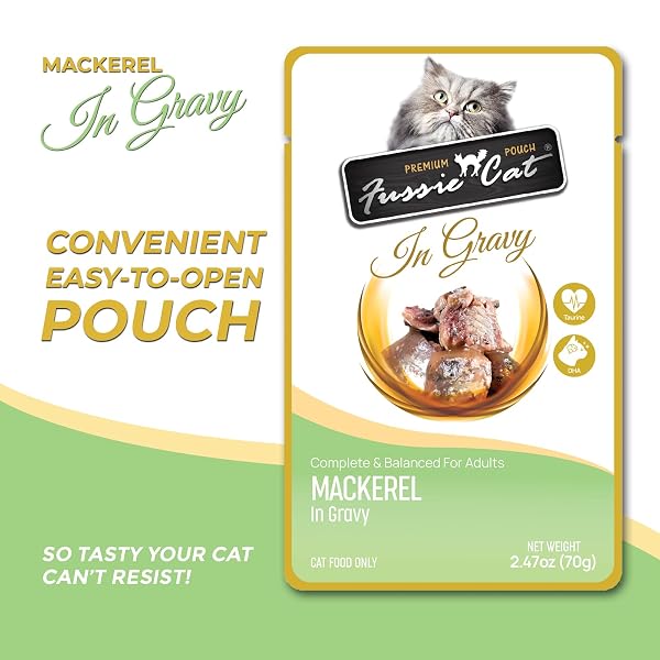 FUSSIE CAT MACKEREL IN GRAVY 12X2.47OZ