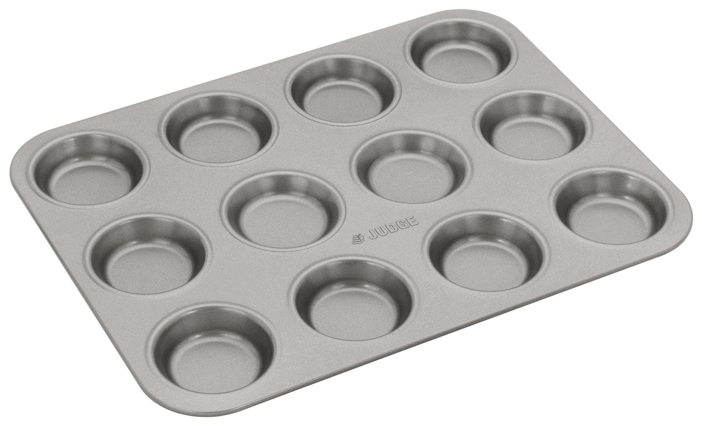 Judge Non-Stick Bun Tin with 12 Cups, Dishwasher Safe, 34cm x 25cm x 1.5cm — image 1