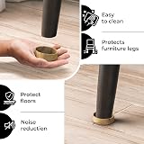Medipaq Felt Castor Cups 4 Large 60mm Brown Chair Leg Protectors view 8
