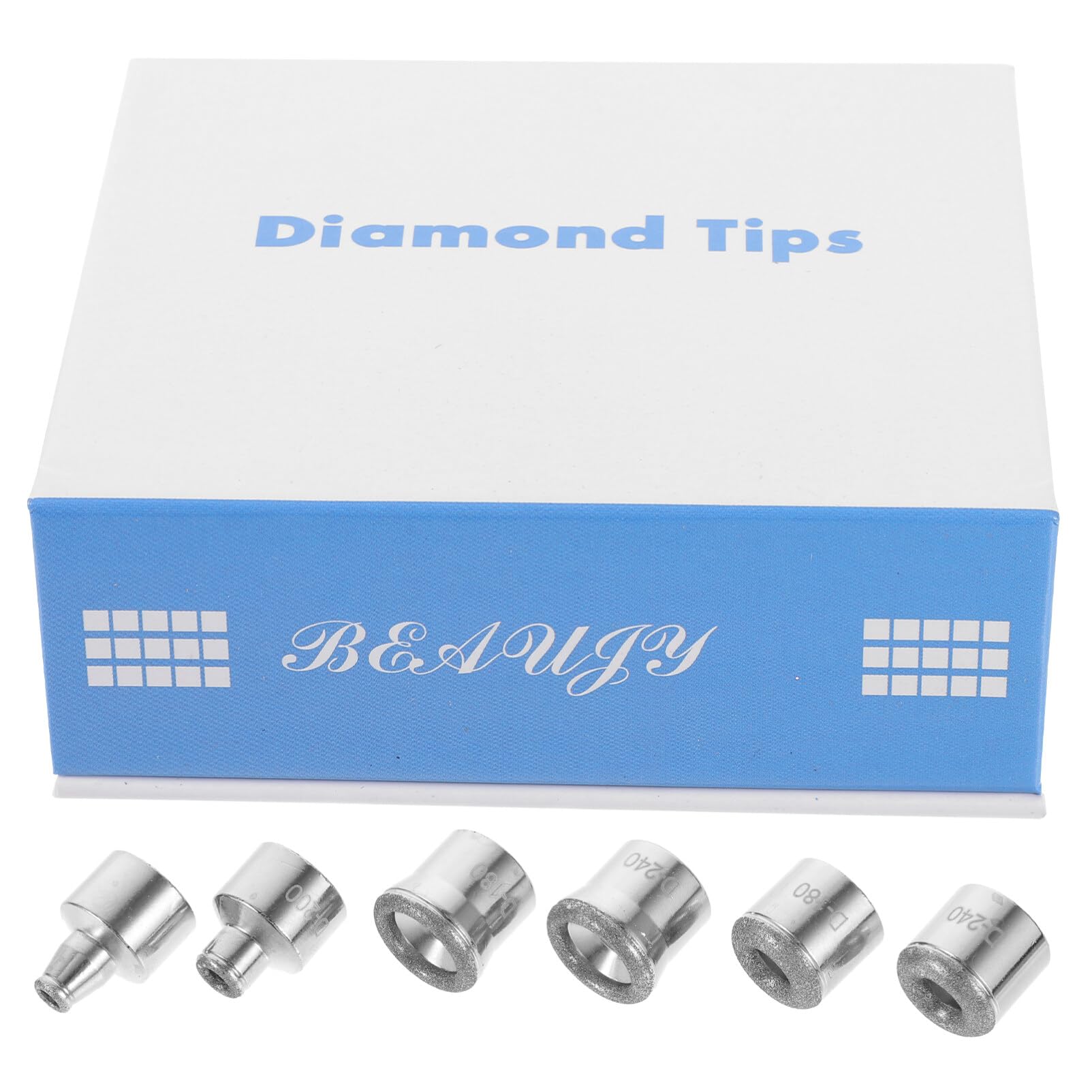 Uonlytech Diamond Microdermabrasion Head Replacement Tips for Facial Peeling Skin Grinding Microcarving Beauty Apparatus Accessories for Home Salon