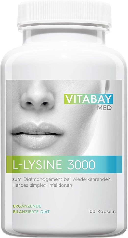 LLysine 3000100 Kapseln zum Diätmanagement bei wiederkehrenden Herpes simplex Infektionen