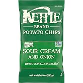 Kettle Brand Potato Chips, Sour Cream &amp; Onion Kettle Chips, 5 Oz