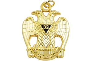 THE MASONIC EXCHANGE 32nd Degree Scottish Rite Masonic Pendant - [Gold][1 1/2'' Tall]