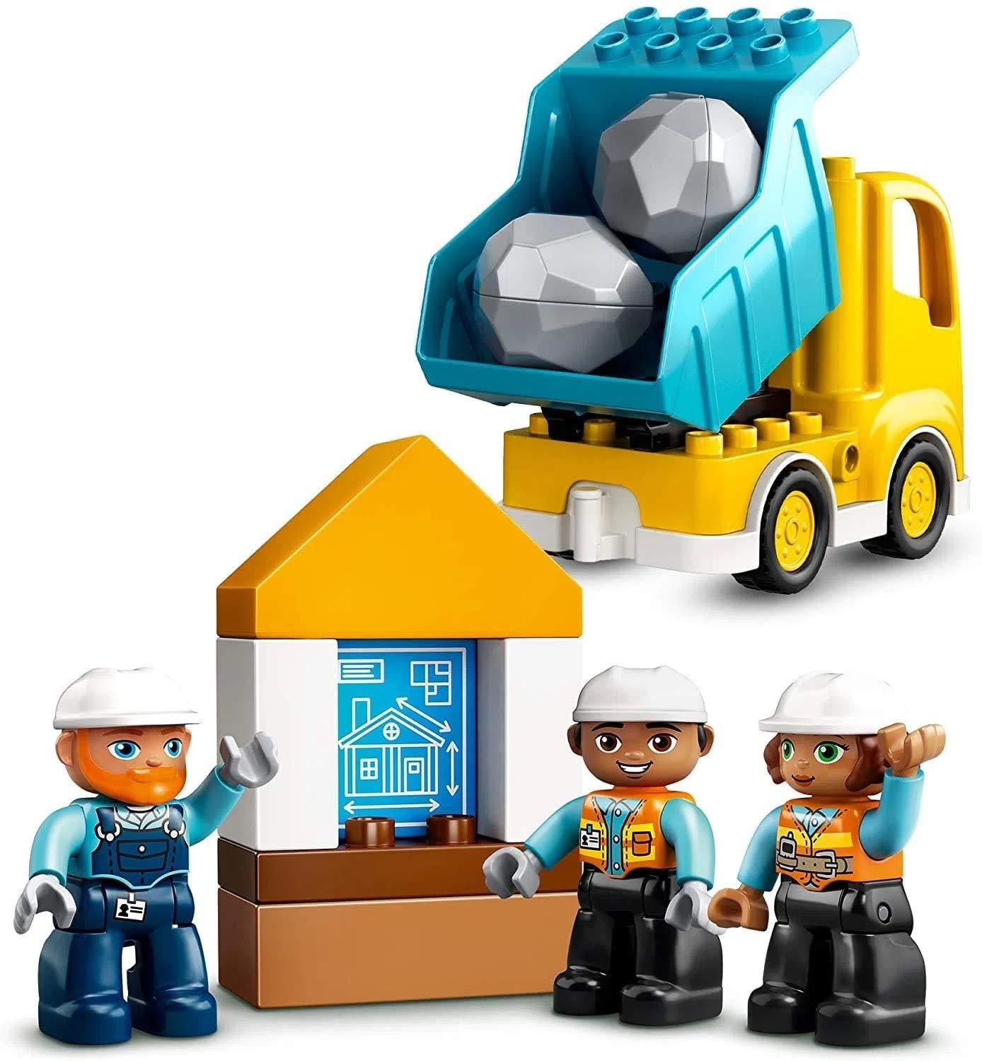 LEGO DUPLO Construction Wrecking Ball Demolition 10932 Toy for Preschool Kids; Building and Imaginative Play with Construction Vehicles; Great Developmental Gift for Toddlers (56 Pieces)