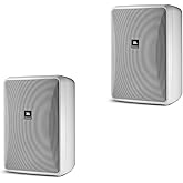 JBL Professional Control 28-1L-WH High-Output 8-Ohm, Indoor/Outdoor Background/Foreground Speaker, Sold as a Pair. White