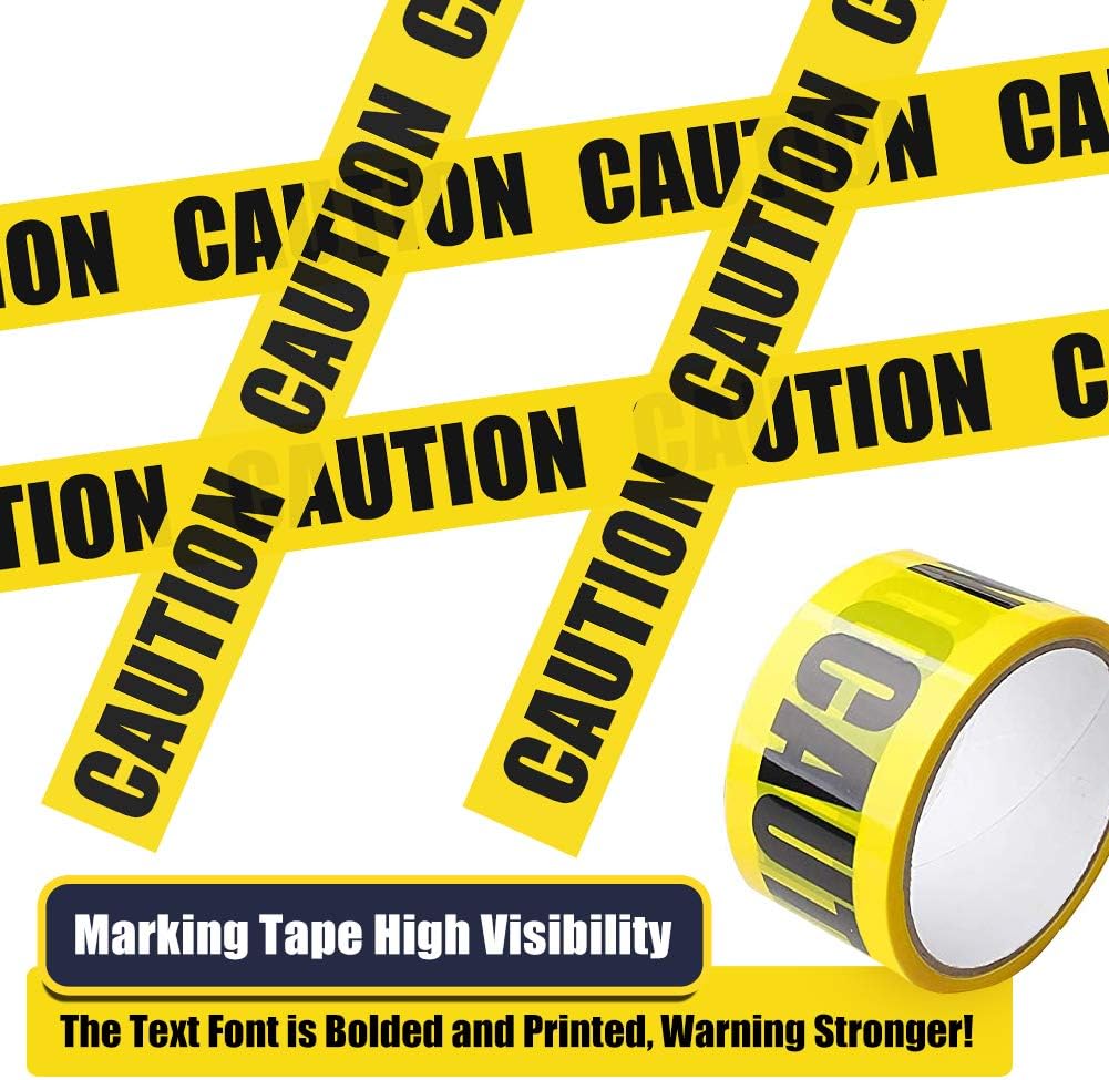 ZAWTR Warning Tape, Yellow Caution Tape Roll Safety Floor Tapes - Image 4