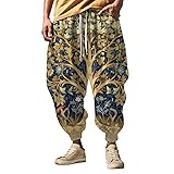 Hakama Pants Men Men's Washed Cotton Sweatpants