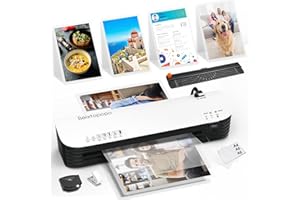 Laminator Machine, 9 Inch Thermal Laminator, Beixtopopo A4/A5/A6 Personal Laminator Machine with Laminating Sheets, 6 in 1 Heating Laminate Machine for Home School Office, Silent