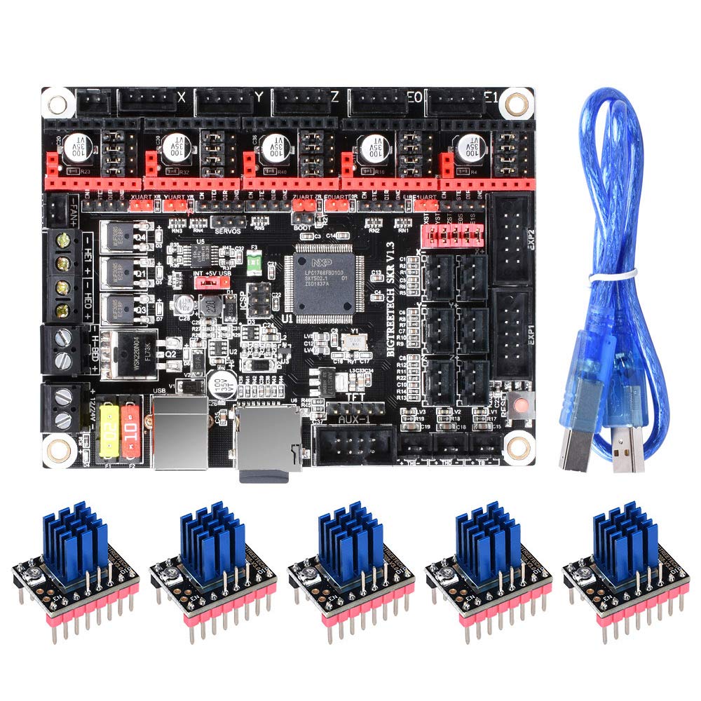 BIGTREETECH SKR V1.3 32 Bit ARM CPU Control Board with 5pcs TMC2208 V3.0 UART Mode Stepper Motor Dri