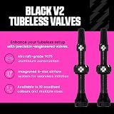 Muc-Off Tubeless Valves V2 7075 Aluminium Presta Valves with Core Removal Tool view 2