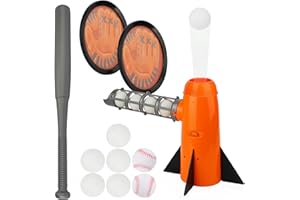 TOY Life Baseball Pitching Machine for Kids Training Tball Set– Toddler Pitching Machine Auto Launcher with 7 Balls, Bat & Sticky Gloves | Pop and Pitch Baseball Toy for Boys & Girls Ages 5-12