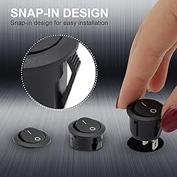 Round Rocker Switch, 6 Pcs Mini Rocker Switch, 12