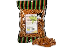 ASIA TRANS & CO. Jumbo Hot Kakinotane Arare Rice Crackers - Crunchy Oriental Style Snack with a Spicy Kick - 16 Ounces