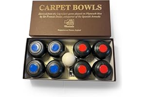 Thorness DRAKES CARPET BOWLS | Indoor bowls set | Bowls game for adults and children | CARPET BOWLS GIFT | French boules set 