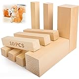 Basswood Carving Blocks - 5ARTH Large Beginner's Premium Wood Carving/Whittling Kit, Suitable for Beginner to Expert - 10 Pcs