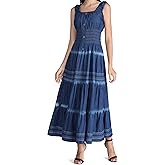 FSHUIDENIM Women's Dress Sleeveless Denim Short Summer A-line Casual Cotton Boho Flowy Jean Mini Sundresses for Women