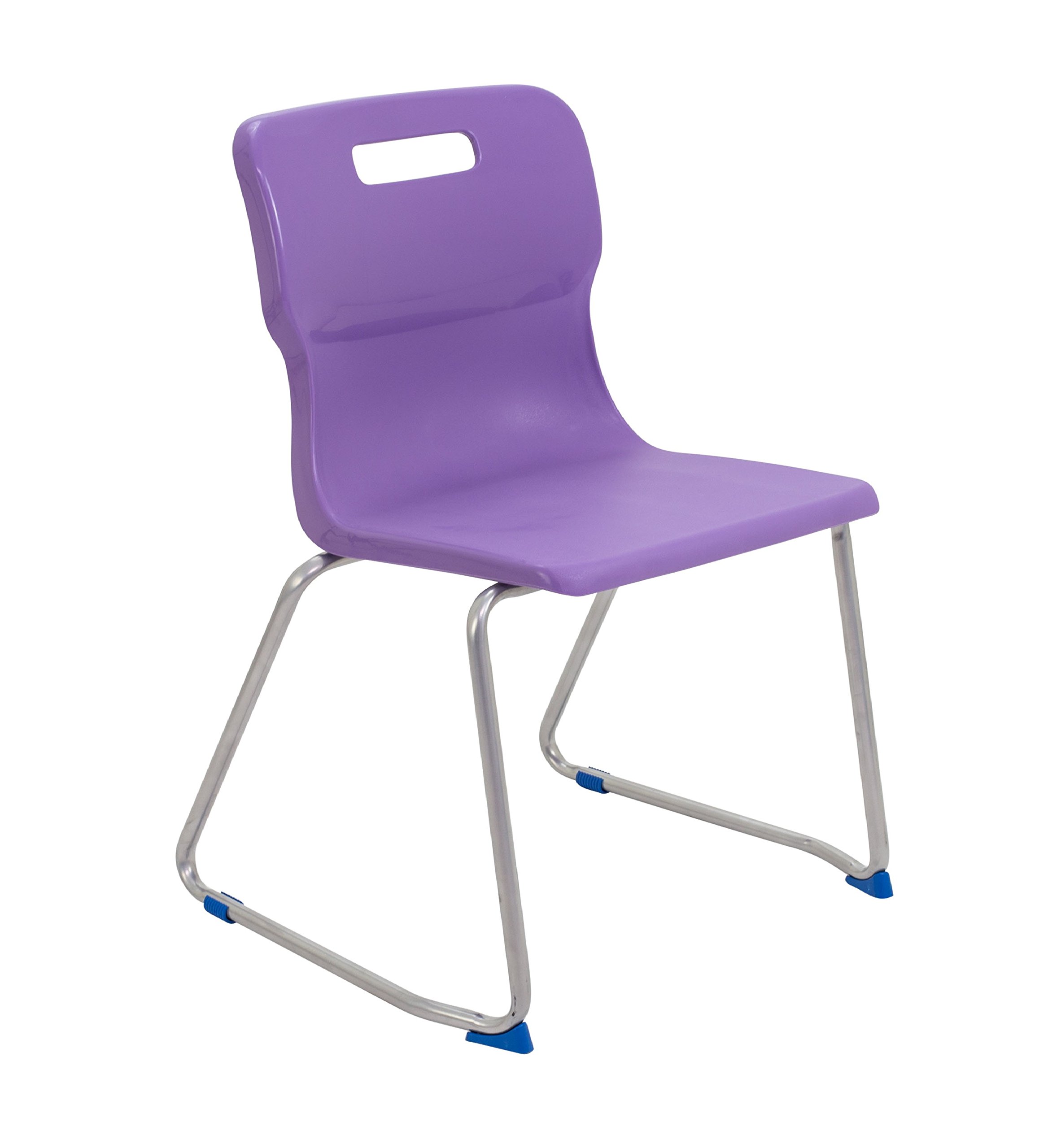 Titan Skid Classroom Chair, Plastic, Age 13+ Years, Purple