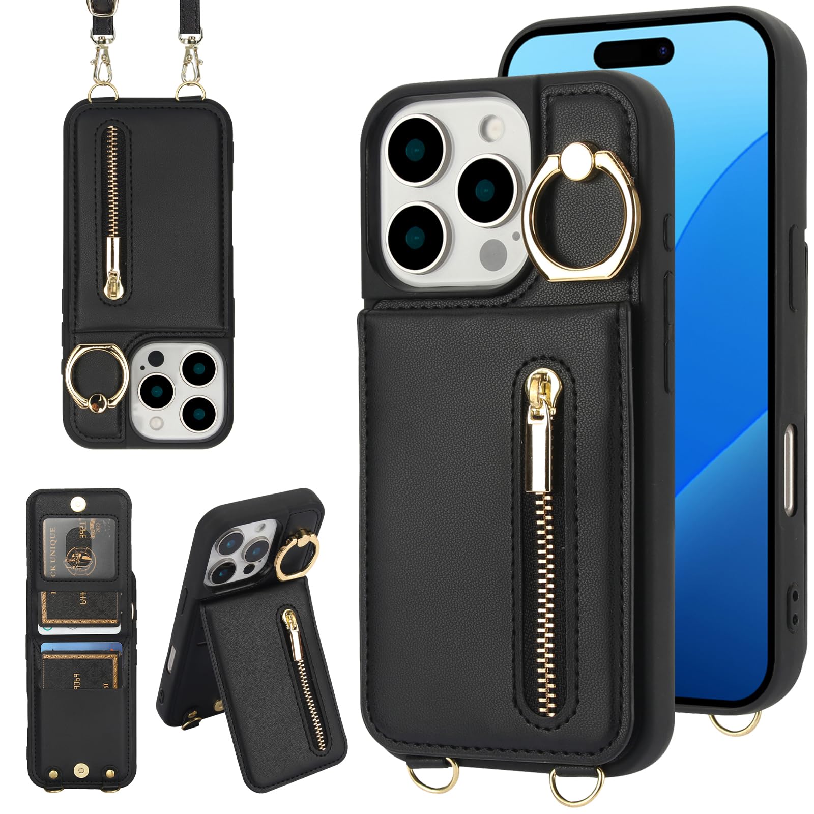 Jcxtrombulous Crossbody Wallet Case for iPhone 13