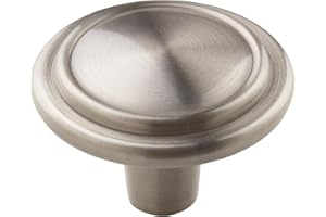 Amerock | Cabinet Knob | Satin Nickel | 1-1/4 inch (32 mm) Diameter | Everyday Heritage | 1 Pack | Drawer Knob | Cabinet Hardware
