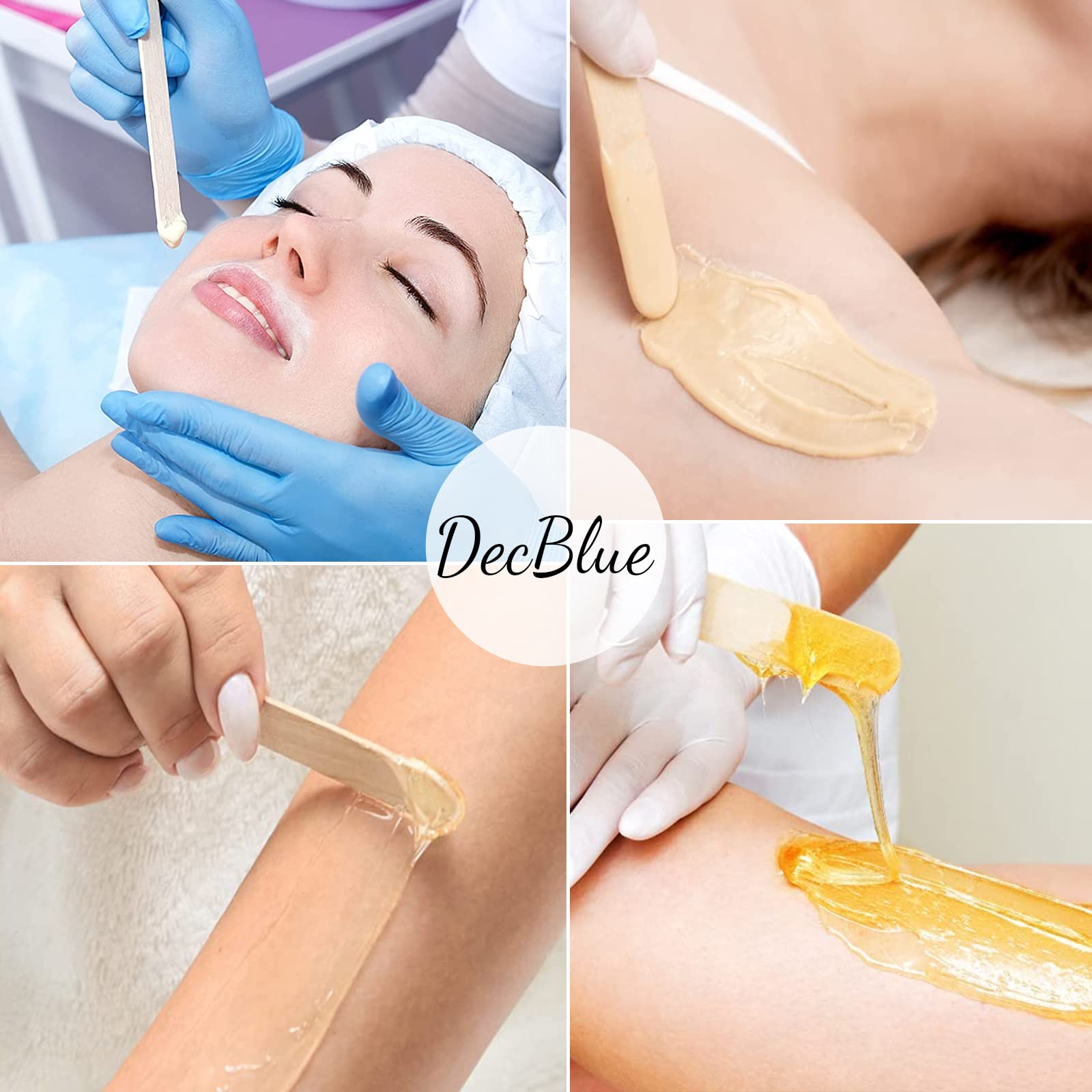 300 Pcs Wooden Wax Sticks 4 Styles Wood Waxing Spatulas Applicators Hair Removal S M L Sizes for Body Legs Facial or Wood Craft Sticks (300Pcs)
