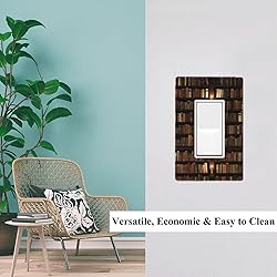 Pznen Bookshelf Single Rocker Light Switch Cover