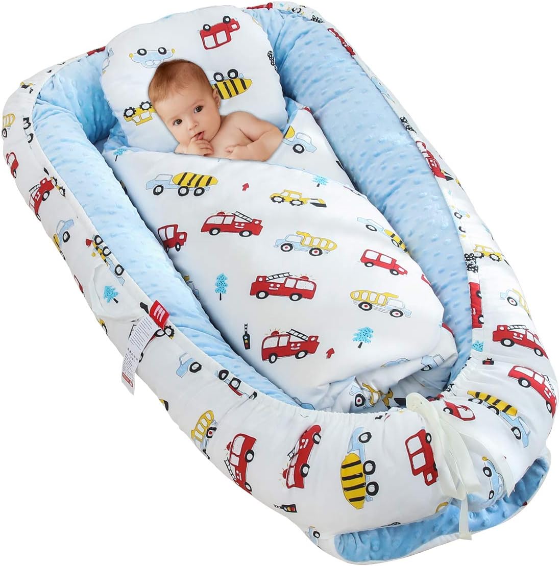 DaMohony Baby Lounger, Newborn Baby Bassinet for Bed Portable Cosleeping Baby Bed for Bedroom, Cuddling, Lounging and Travel