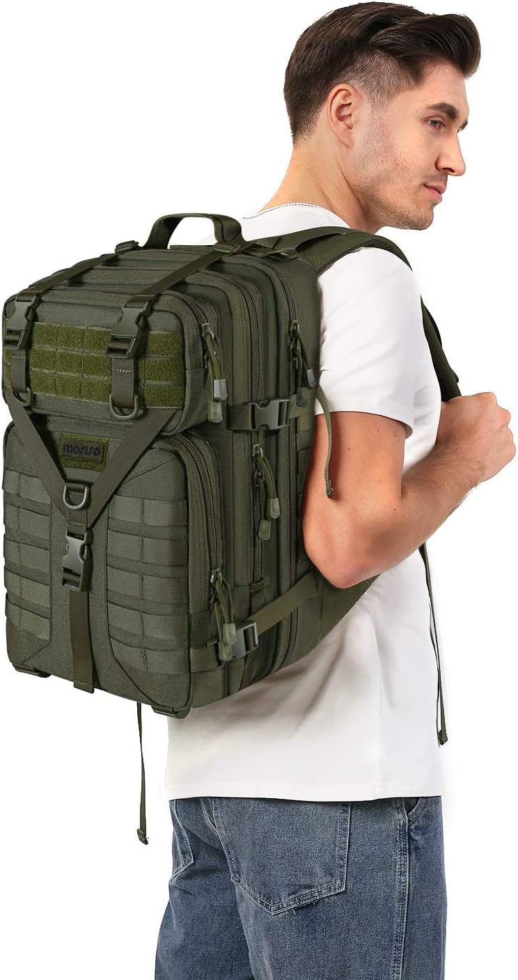 Assault Ruck MOSISO 50L Tactical Backpack, Large Men 3 Day Assault Rucksack Military ...