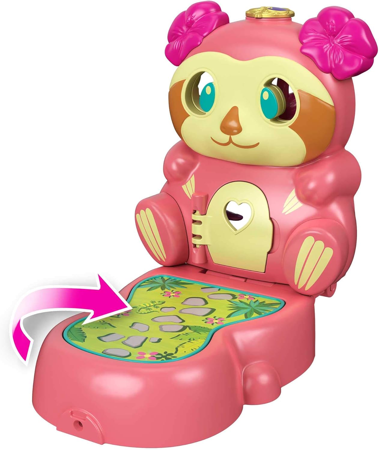 Polly Pocket Flip & Find Sloth Compact, White, standard size - Image 5