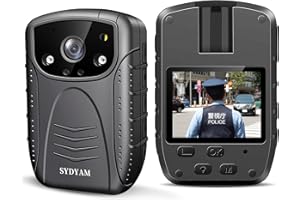SYDYAM 1296P 32GB Body Camera Wearable, Police Body Cam with Loop Recording, Waterproof Camcorder Video Camera for Outdoor Tr