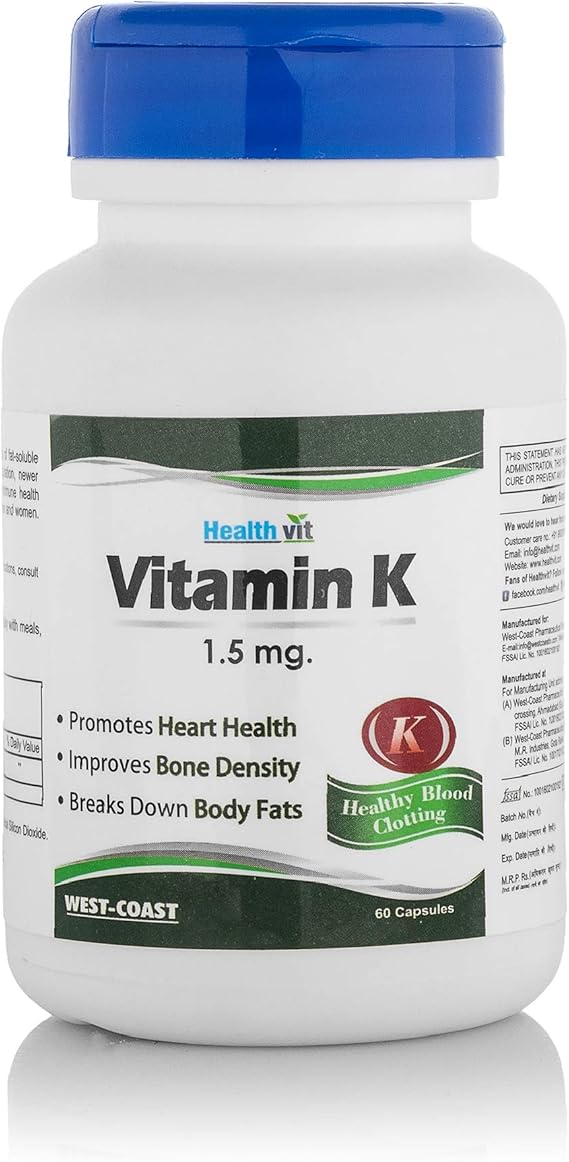 HealthVit Vitamin K 1.5 MG 60 Capsules Health & Personal Care