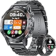 Military Smart Watch for Men(Answer/Dial Calls),5ATM Waterproof Fitness Watch,100 Sports Modes, with Blood Pressure/Heart Rate/SpO2 for Android/iOS,1.39''HD DIY Screen Smart Watch