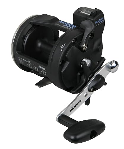 okuma 15dx reel Magda Pro Line Counter Levelwind Trolling Reel, Small, Black/Silver, MA-15DX: Buy Online at Best Price in Egypt corrosion resistant graphite spools Okuma Magda Pro Line Counter