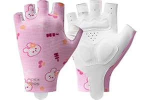 ROCKBROS Kids Half Finger Cycling Gloves Non Slip Fingerless Sport Gloves Boys Girls Bike Riding Shockproof Sports Gloves