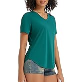 baleaf Women's Short Sleeve Shirts UPF 50+ Sun Shirt V Neck UV Workout Moisture Wicking Quick Dry T-Shirts