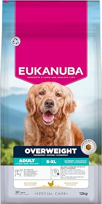 Overweight pour Chiens au Poulet - Aliment Sec Special Care à Faible teneur en matières Grasses, destiné à la Perte de Poids des Chiens sujets à la Surcharge pondérale, 12 kg