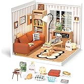 Rolife DIY Miniature Plastic House Building Set Toys Playset with LED Suitable for Mini Figures Construction Toys Diorama Kit