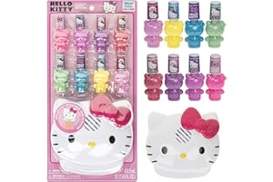 Hello Kitty and Friends – 8 Pack Non-Toxic Peel-Off Shimmer and Opaque, Water-Based Safe Nail Polish Set with Nail Dryer for 