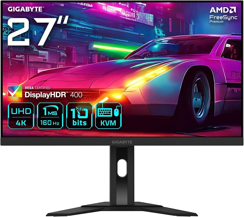 Gigabyte M27UA 27 Inch UHD Gaming Monitor 160Hz 1ms FreeSync Premium