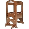 Little Partners Kids Learning Tower Toddler Tower, Adjustable Height Kitchen Step Stool for Toddlers, Encourages Learning, Independence and Engagement (Espresso)