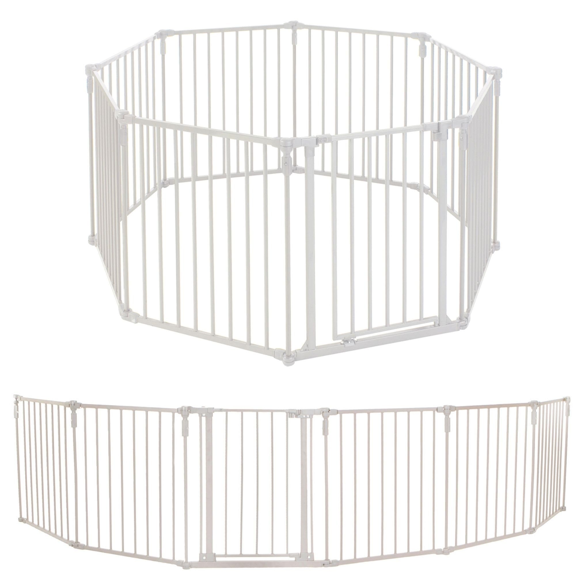 Photo 1 of Toddleroo by North States - 3 In 1 Metal Superyard Baby Play Yard: 8 Panel Playpen, Gate, or Extra Wide Fence - Encloses Up to 19 Square Feet - 30 Inches Tall - Taupe