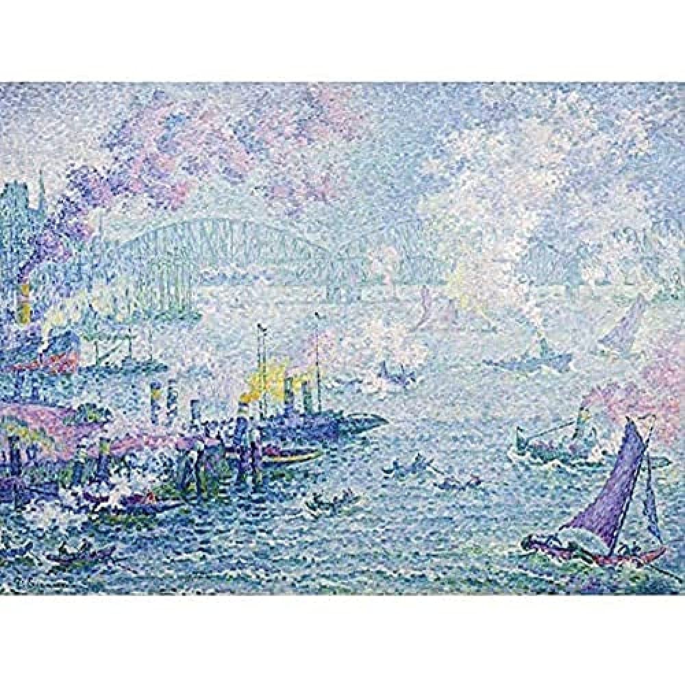 Paul Signac The Port Of Rotterdam Art Print Canvas Premium Wall Decor Poster Mural