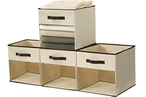 DECOMOMO Fabric Kallax Storage Bin – Storage Bins with Clear Window, Toy Storage for Kids, Closet Organizers and Storage for 