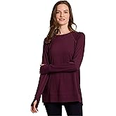 RBX Active Fashion Women's Yoga Tunic Sweatshirt, Lightweight French Terry Long Sleeve Top with Thumbholes & Ribbed Side
